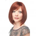 Gem Emerald wig, Vibrant Red Brown Blend