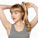 'Elegant Pony' hairpiece, Butterscotch, fitting.