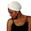 Polyester Turban in White colour, Natural Image